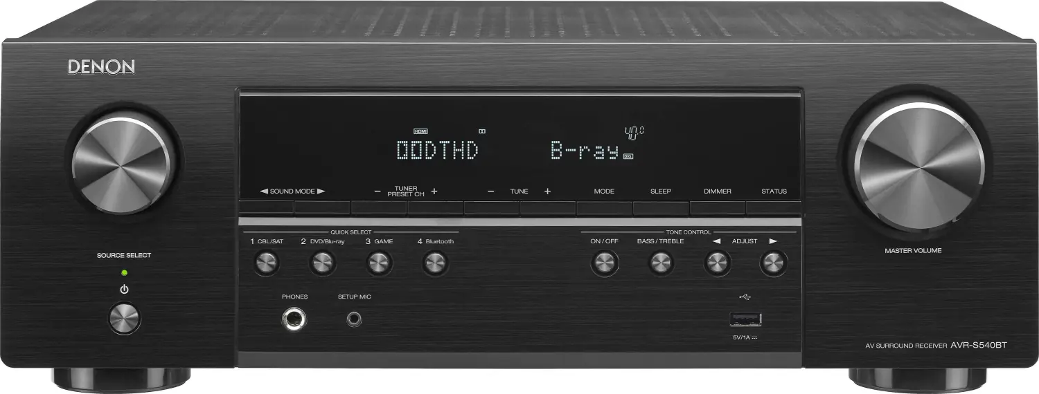 【美品】Denon AVR-S540BT 中古 Denon AVR-S540BT 5.2-Channel A/V Receiver - Black for sale
